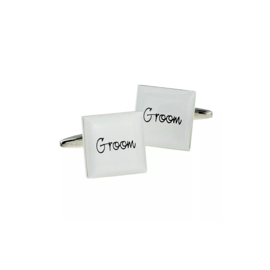 Groom Cufflinks with Personalised Box