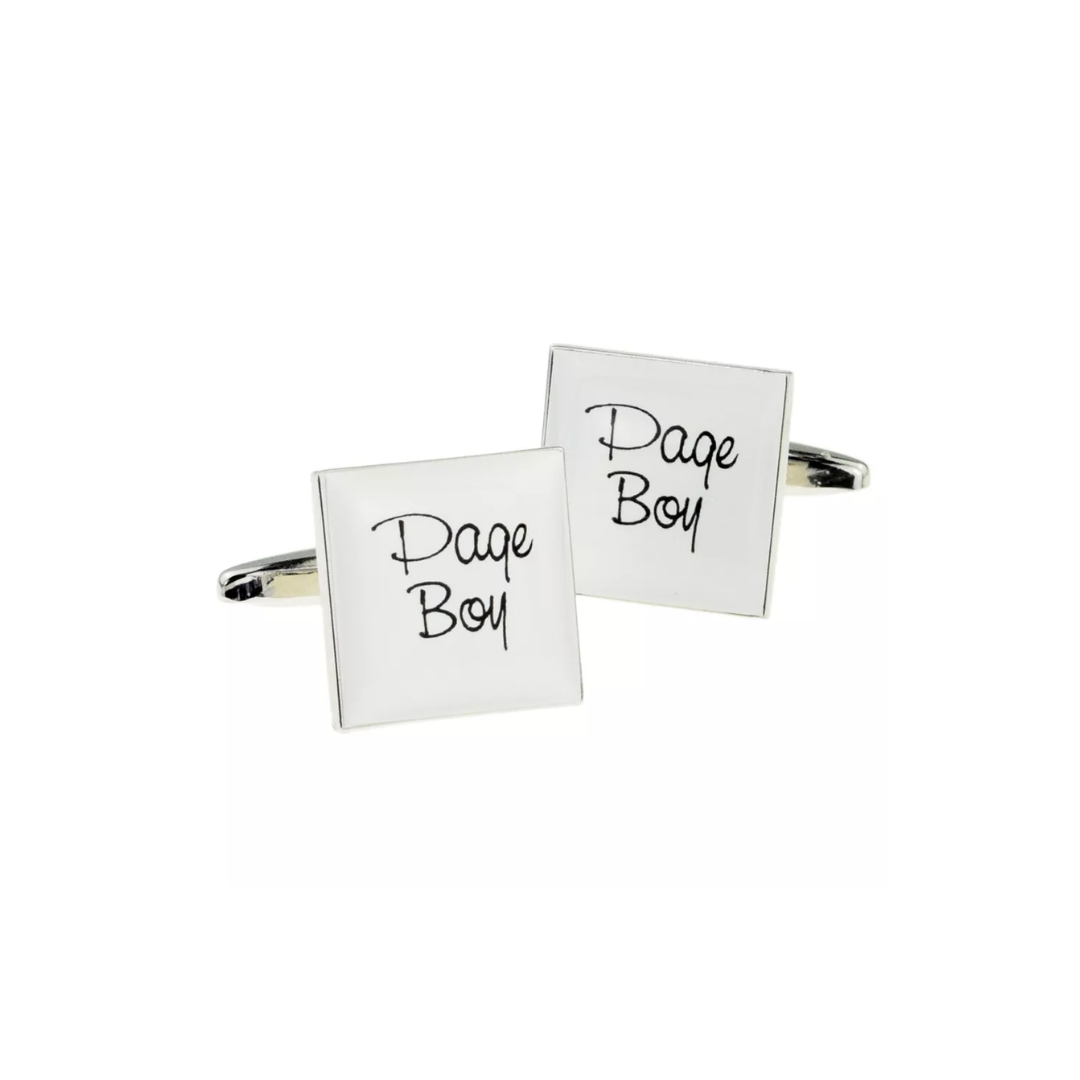 Page Boy Cufflinks with Personalised Box