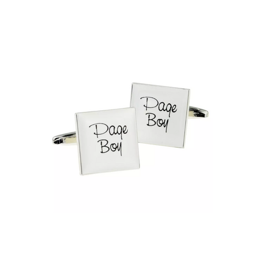Page Boy Cufflinks with Personalised Box