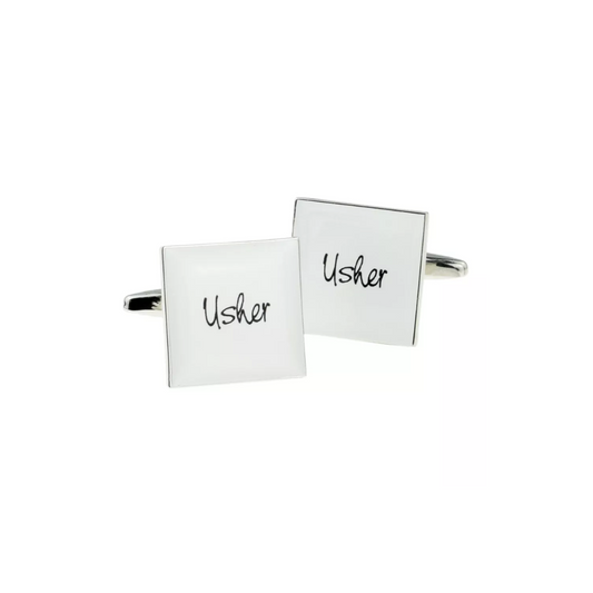 Usher Cufflinks with Personalised Box
