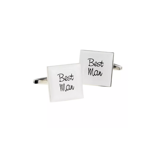 Best Man Cufflinks with Personalised Box