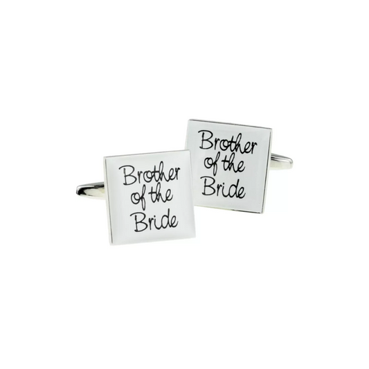 Brother of The Bride Cufflinks with Personalised Box