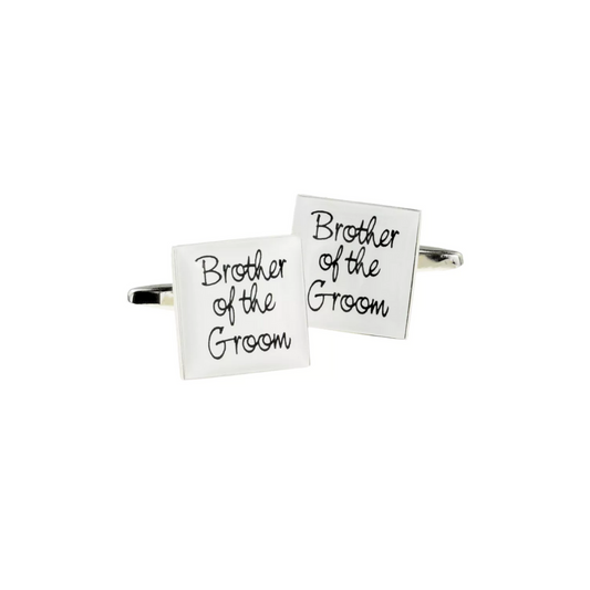 Brother of The Groom Cufflinks with Personalised Box