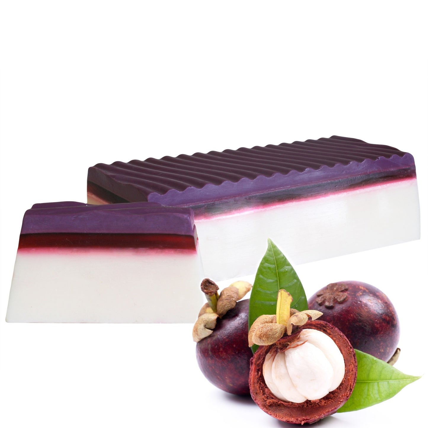 Mangosteen is sometimes referred to as the "Queen of Fruits", with legend saying that Queen Victoria offered a reward of 100 pounds to anyone who could bring one to her. True or not, you can enjoy the sweet tangy fragrance of this exotic fruit without it costing a 100 quid! Our tropical fruit scents Soap products will leave your hands, body and soul feeling cleansed, nourished and moisturised. Great for Christmas gifts, Birthday presents, Baby Shower Gifts and Pamper gift sets