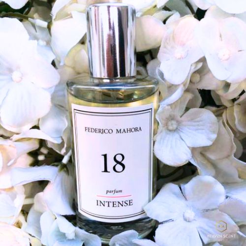 No18 is described as a radiant and alluring fragrance. This fragrance is similar to Coco Mademoiselle.    Fragrance Notes:  Head: Orange, Orange Blossom  Heart: Rose, Jasmine, Ylang-Ylang  Base: White Musk, Vetiver, Tonka Bean, Vanilla  Go intense! Enjoy your favourite fragrance for an unbelievably long time!  Capacity: 50ml 