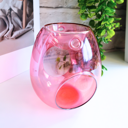 Pink Glass Wax Melt Burner | Sophistication & Style