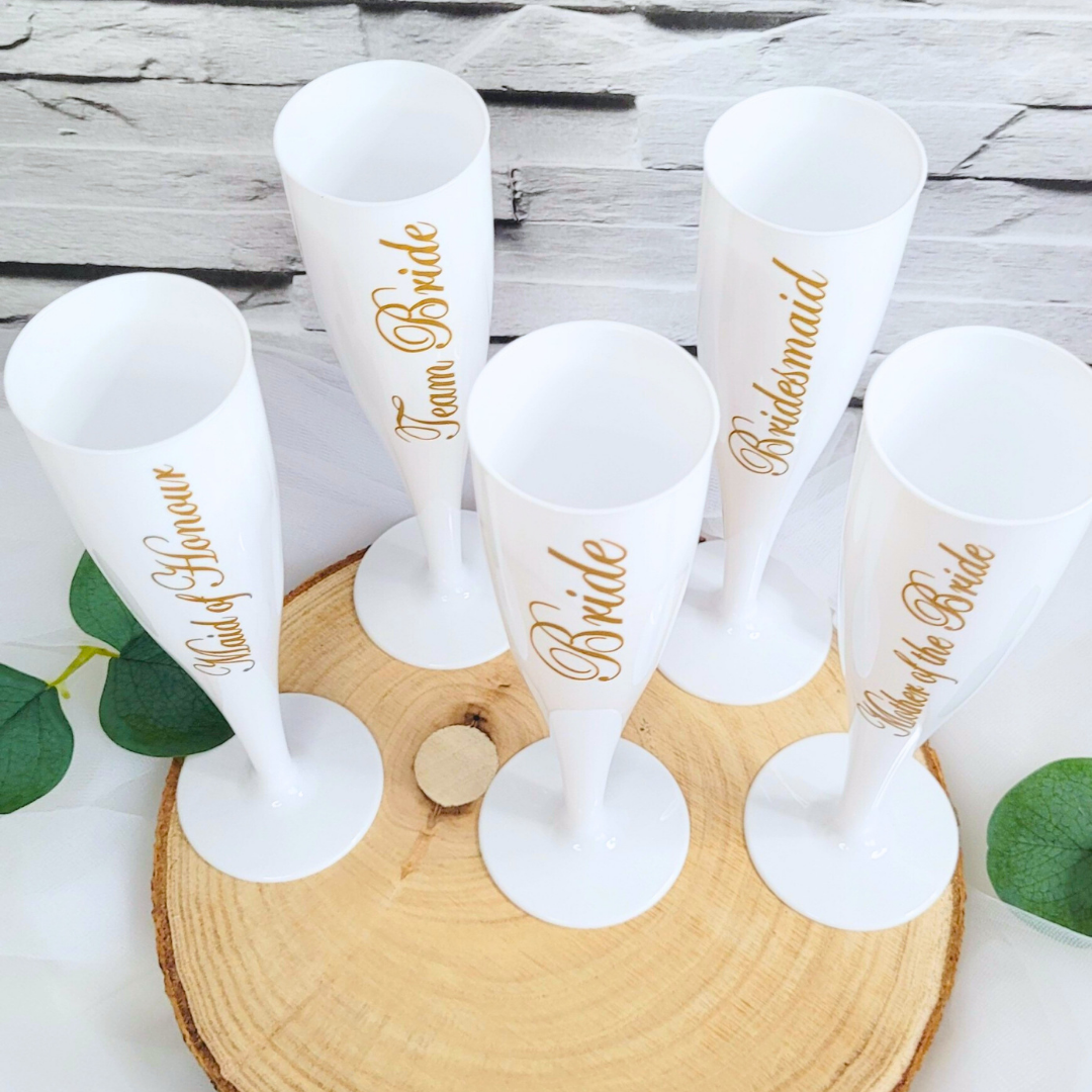 Personalised Champagne Flutes | Bridal Party | Wedding