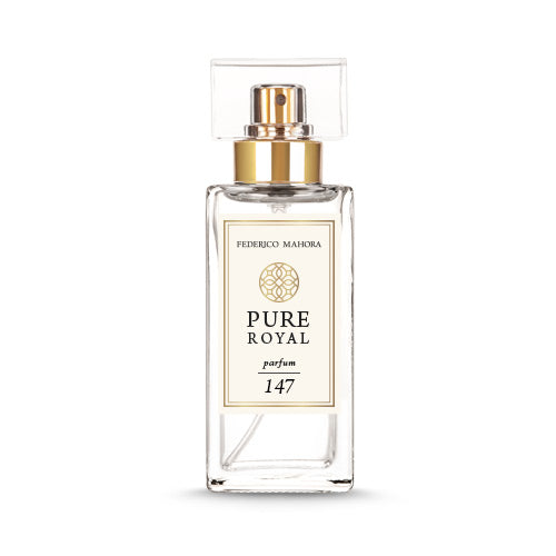 This fragrance is from the Royal Range and contains 20% fragrance oil  No147 is described as a tasteful and alluring fragrance. This fragrance is similar to D&G - The One. This 15ml bottle is perfect to pop in your bag or suit jacket to carry around with you.  Fragrance Notes:  Head: Lychee, Mandarin, Peach  Heart: Plum, Lily of the Valley, Lily  Base: Vanilla, Ambergris, Musk, Suede  Capacity: 50ml
