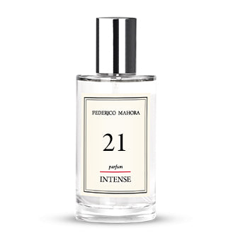 No21 is described as a classic, warm and enveloping fragrance. This fragrance is similar to Chanel No5.   Fragrance Notes:  Head: Aldehyde, Ylang-yYang, Orange Blossom  Heart: Rose, Llily of the Valley, Iris  Base: Civet, Oakmoss, Sandalwood  Go intense! Enjoy your favourite fragrance for an unbelievably long time!  Capacity: 50ml 