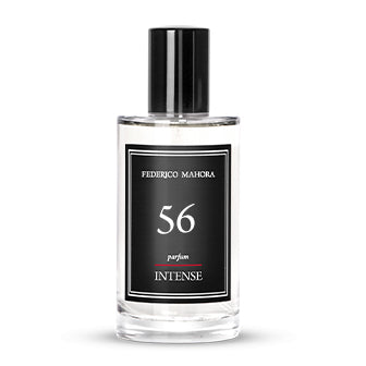 No56 is described as a inflaming and vibrating fragrance. This fragrance is similar to Dior Fahrenheit.   Fragrance Notes:  Head: Grapefruit, Lavender, Nutmeg Flower, Honeysuckle  Heart: Raspberry, Heliotrope, Clove  Base: Cedar, Resin, Juniper  Capacity: 50ml 