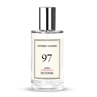 This parfum intense version contains 30% of fragrance concentration  No97 is described as a delightful and velvety fragrance. This fragrance is similar to Gucci Rush 2  Vegan Friendly  Fragrance Notes:  Head: Freesia, Lily of the Valley, Rose  Heart: Lily, Gardenia, Palm Tree, Narcissus  Base: Blackcurrant, Musk, Oakmoss  Capacity: 50ml
