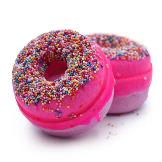 Make bath time that little bit more fun with our Donut Bath Bomb and Fizzer. The fizz on these is amazing and will bath times so exciting. The fresh, warm scent will fill your bath with a delightful smelling aroma. They are great for Christmas gifts, Birthday presents or why not just a treat for yourself.   We know they're tempting to eat, but please don't!!  Handmade and Cruelty-free